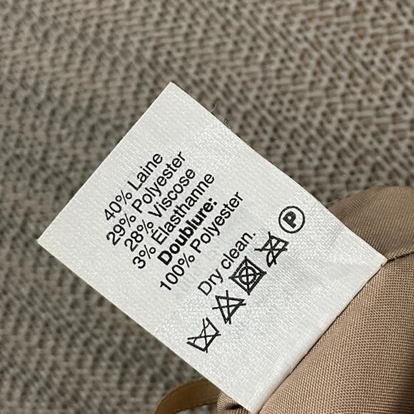 J. CREW Mini Skirt City Sidewalk Pleated Camel Tan Khaki sz 2 Wool Stretch - Picture 9 of 10